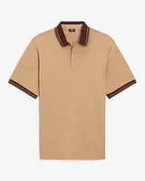 Relaxed Solid Tipped Collar Polo