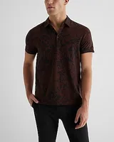 Floral Jacquard Luxe Pique Polo