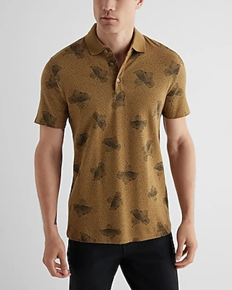 Dot Floral Luxe Pique Polo