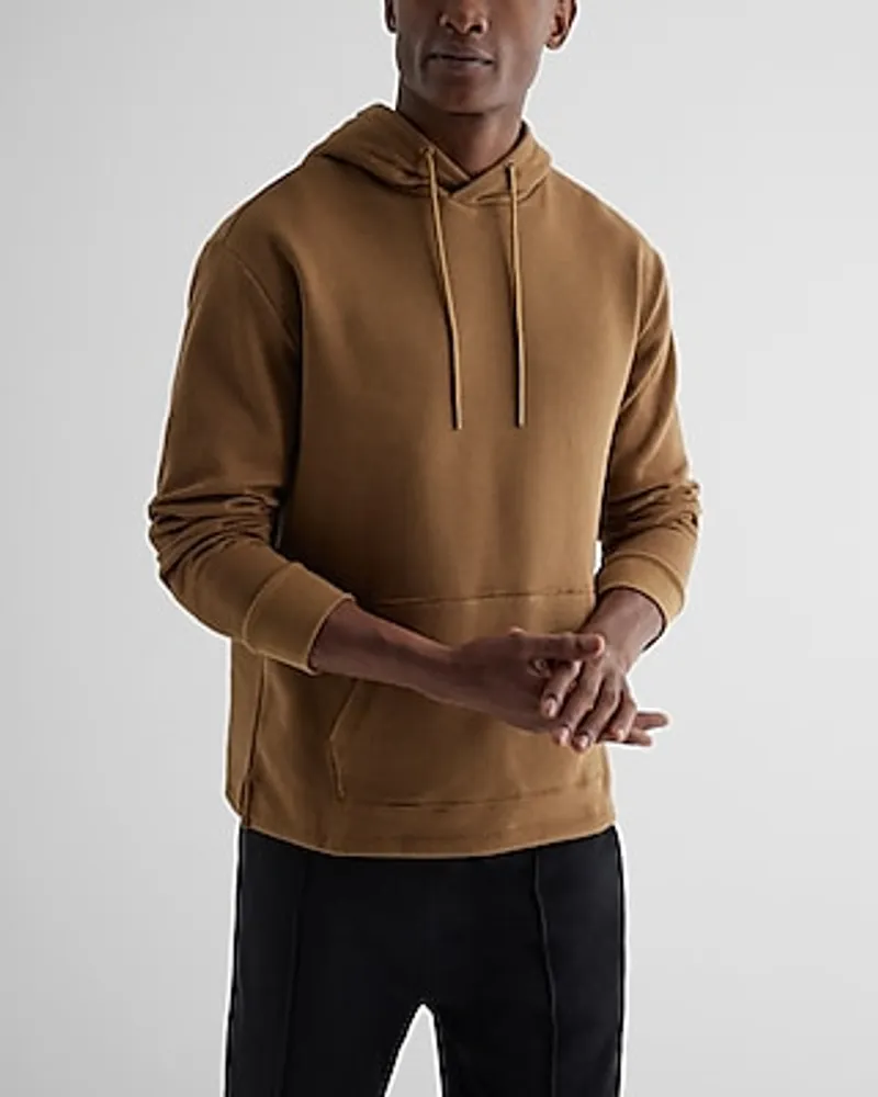 Relaxed Mini Geo Textured Hoodie Brown Men's