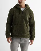 Sherpa Quarter Zip Hoodie Green Men's XS