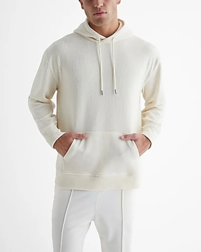 Corduroy Hoodie White Men's L Tall