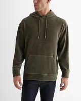 Corduroy Hoodie Green Men's S