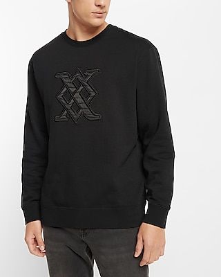 X Graphic Crew Neck Sweatshirt Black Men's M Tall