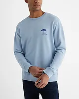 Embroidered Chest Graphic Crew Neck Sweatshirt Men's Tall