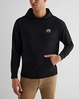 Embroidered Tree Graphic Hoodie Black Men's S