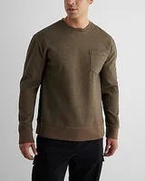 Relaxed Herringbone Long Sleeve Pocket T-Shirt Multi-Color Men's XL