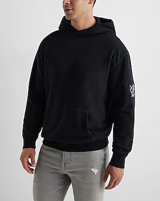 Embroidered X-Logo Arm Graphic Hoodie Men's