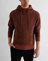 Big & Tall Heathered Fleece Hoodie Brown Men's XXL