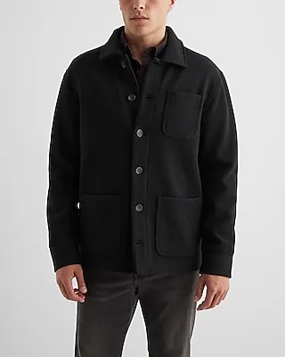 Relaxed Chore Shirt Jacket Black Men's S