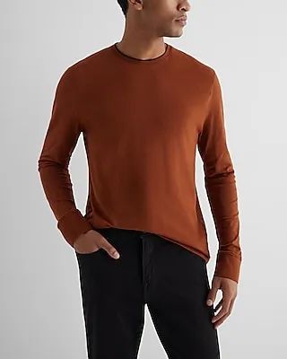 Tipped Luxe Pique Long Sleeve T-Shirt Men's