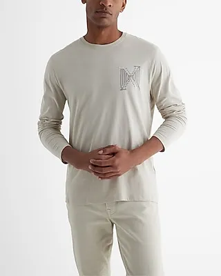 Embroidered X Logo Graphic Long Sleeve T-Shirt Neutral Men's M Tall