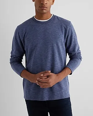 Marled Long Sleeve T-Shirt Blue Men's XS