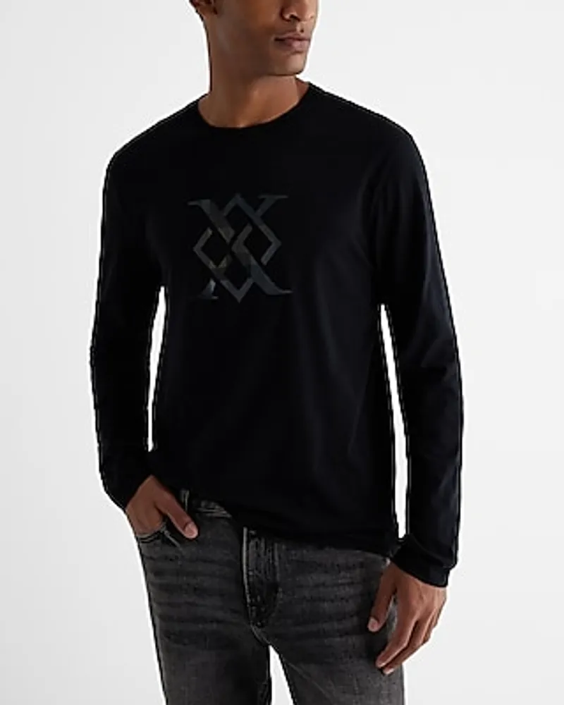 Diamond X Logo Long Sleeve T-Shirt Black Men's XL