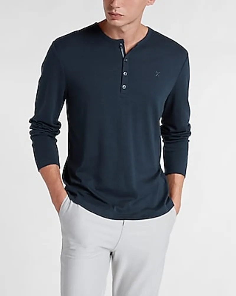 Men's Neutral Henley Shirts - Express