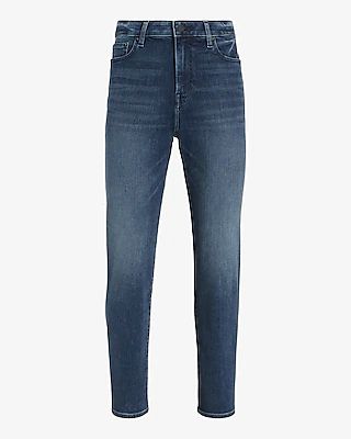 Relaxed Dark Wash Hyper Stretch Jeans, Men's Size:W32 L34