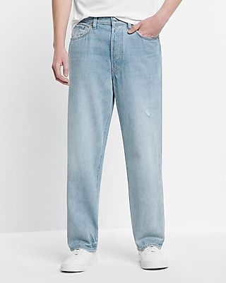 New Relaxed 17" Medium Wash Rigid Jeans