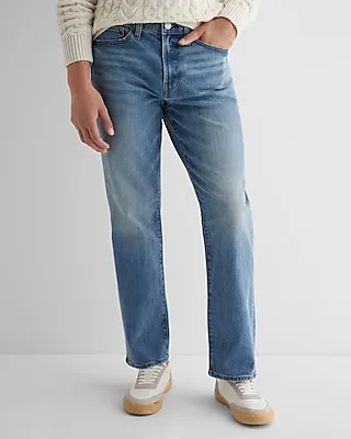 Relaxed Medium Wash Stretch Jeans