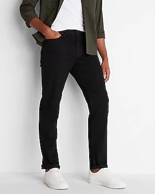 Straight Fit Black Hyper Stretch Jeans