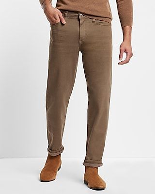 Straight Brown Hyper Stretch Jeans
