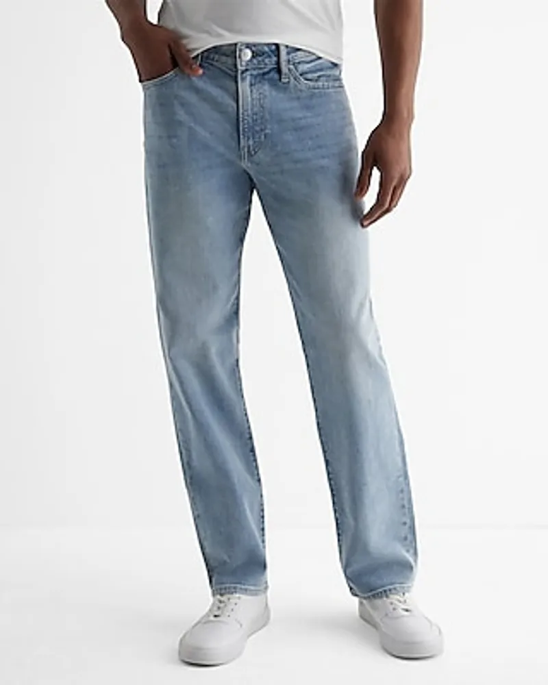 Big & Tall Straight Light Wash Stretch Jeans