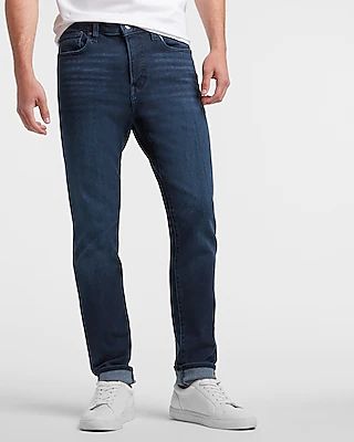 Slim Dark Wash 4-Way Hyper Stretch Jeans, Men's Size:W29 L32