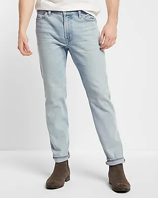 Slim Light Wash Stretch Jeans, Men's Size:W28 L32