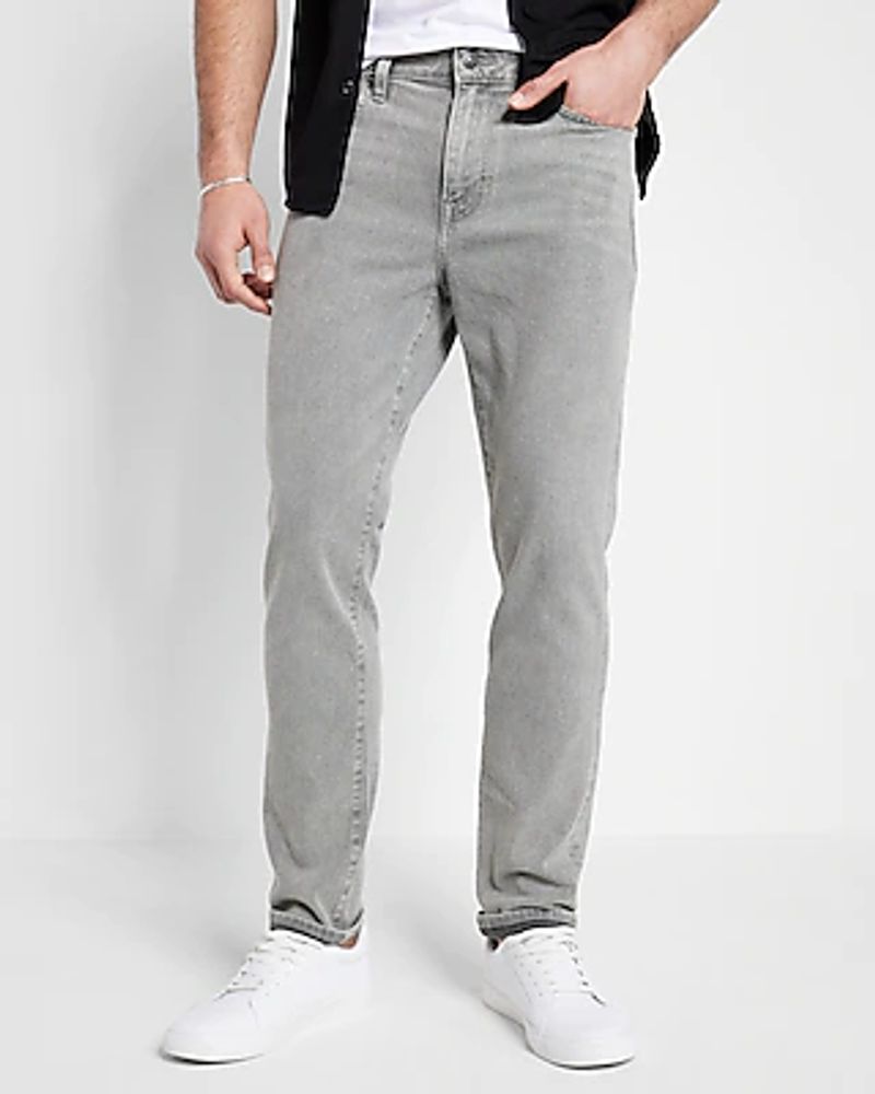 Express Slim Gray Hyper Stretch Jeans, Men's Size:W34 L30