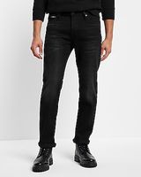 Slim Straight Black Stretch Selvedge Jeans, Men's Size:W34 L32