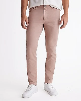 Big & Tall Slim Dusty Pink Hyper Stretch Jeans, Men's Size:W38 L32