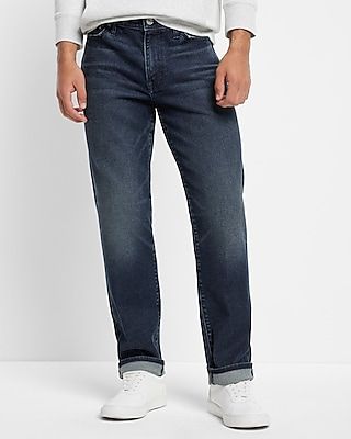 Big & Tall Slim Straight Dark Wash Stretch Jeans
