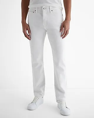 Slim White Low Stretch Selvedge Jeans