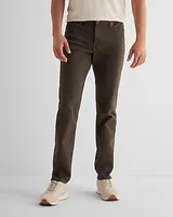 Slim Brown Hyper Stretch Jeans, Men's Size:W28 L32