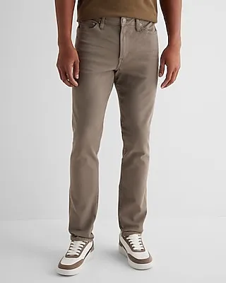 Big & Tall Skinny Light Brown Hyper Stretch Jeans, Men's Size:W38 L32