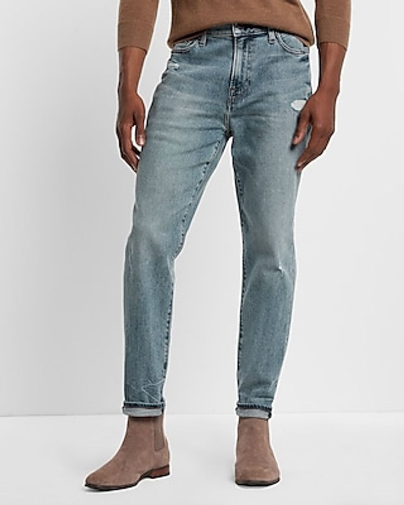 Express Athletic Skinny Medium Wash Stretch Jeans, Men's Size:W36 L32