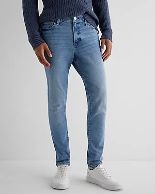 Big & Tall Super Skinny Light Wash Stretch Jeans, Men's Size:W38 L32