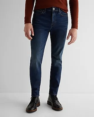 Big & Tall Athletic Skinny Dark Wash Hyper Stretch Jeans, Men's Size:W38 L36
