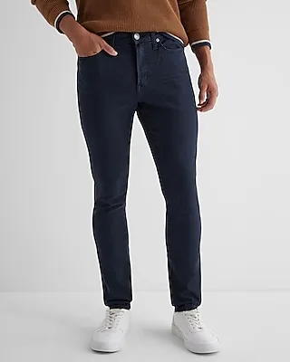 Super Skinny Dark Wash Hyper Stretch Jeans, Men's Size:W34 L34