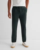 Athletic Slim Pleated Hyper Stretch Modern Chino Green Men's W29 L32