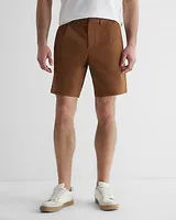 Pleated 8" Stretch Modern Chino Shorts Men's