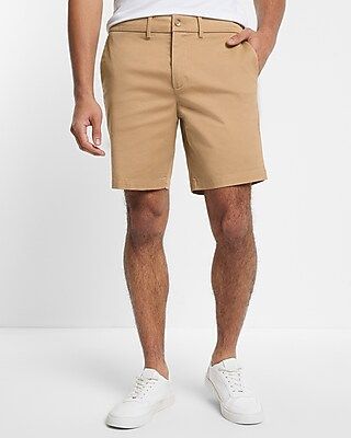 Solid 8" Hyper Stretch Chino Shorts Neutral Men's 38