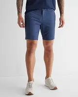 Solid 8" Hyper Stretch Chino Shorts Blue Men's 28