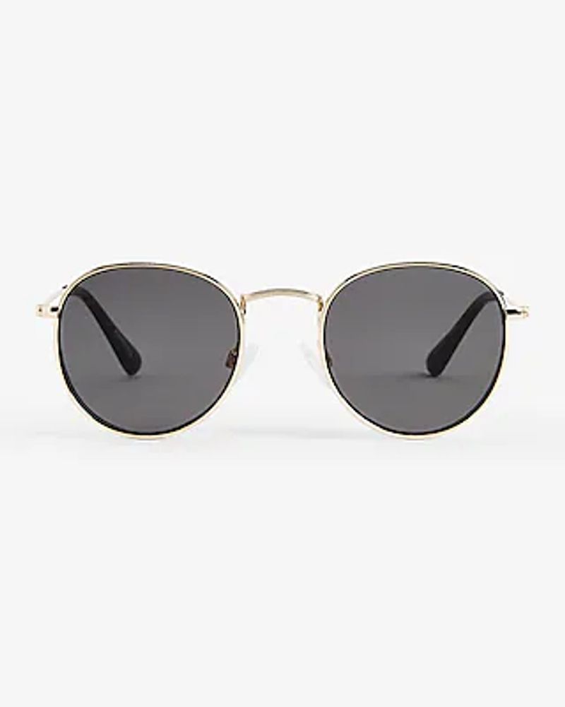 Round Frame Sunglasses Men's Gold
