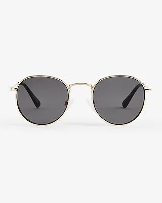 Round Frame Sunglasses Men's Gold