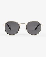 Round Frame Sunglasses Men's Gold