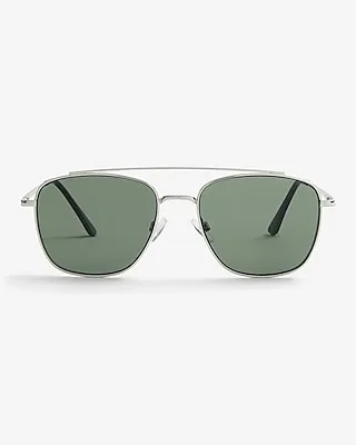 Silver Aviator Sunglasses Men's Silver
