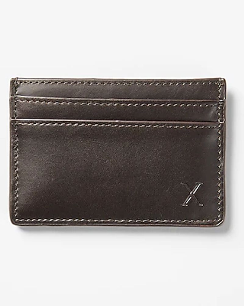 Brown Leather Card Case Men's Brown