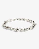 Loose Curb Chain Bracelet Men's Silver