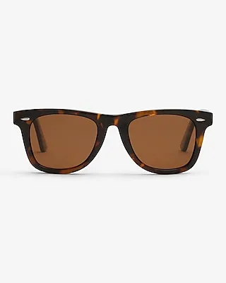 Tortoise Rounded Square Sunglasses Men's Brown