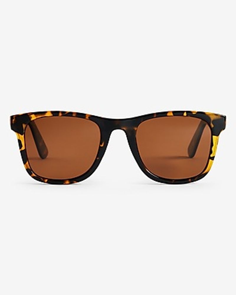 Polarized Square Sunglasses Men's Brown